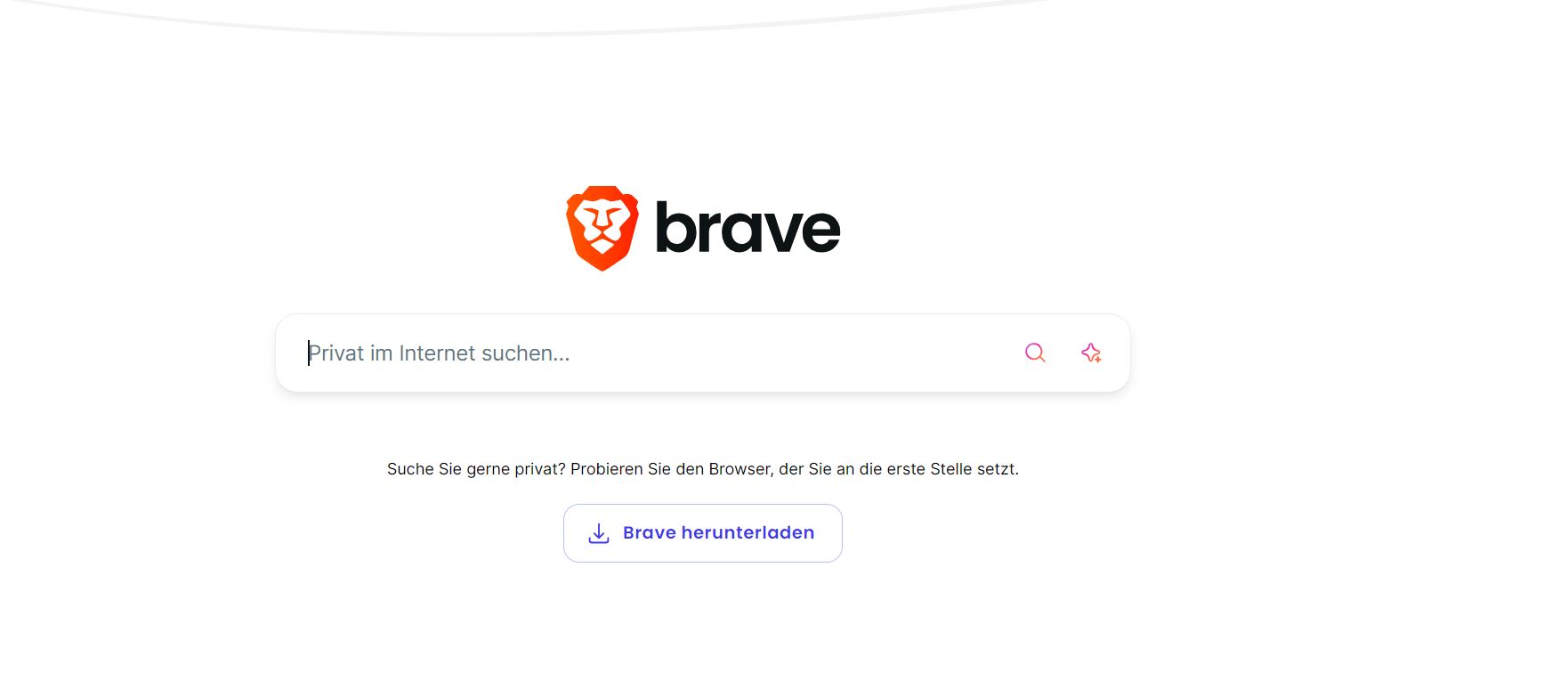Ein Bild von der Suchmaschine brave